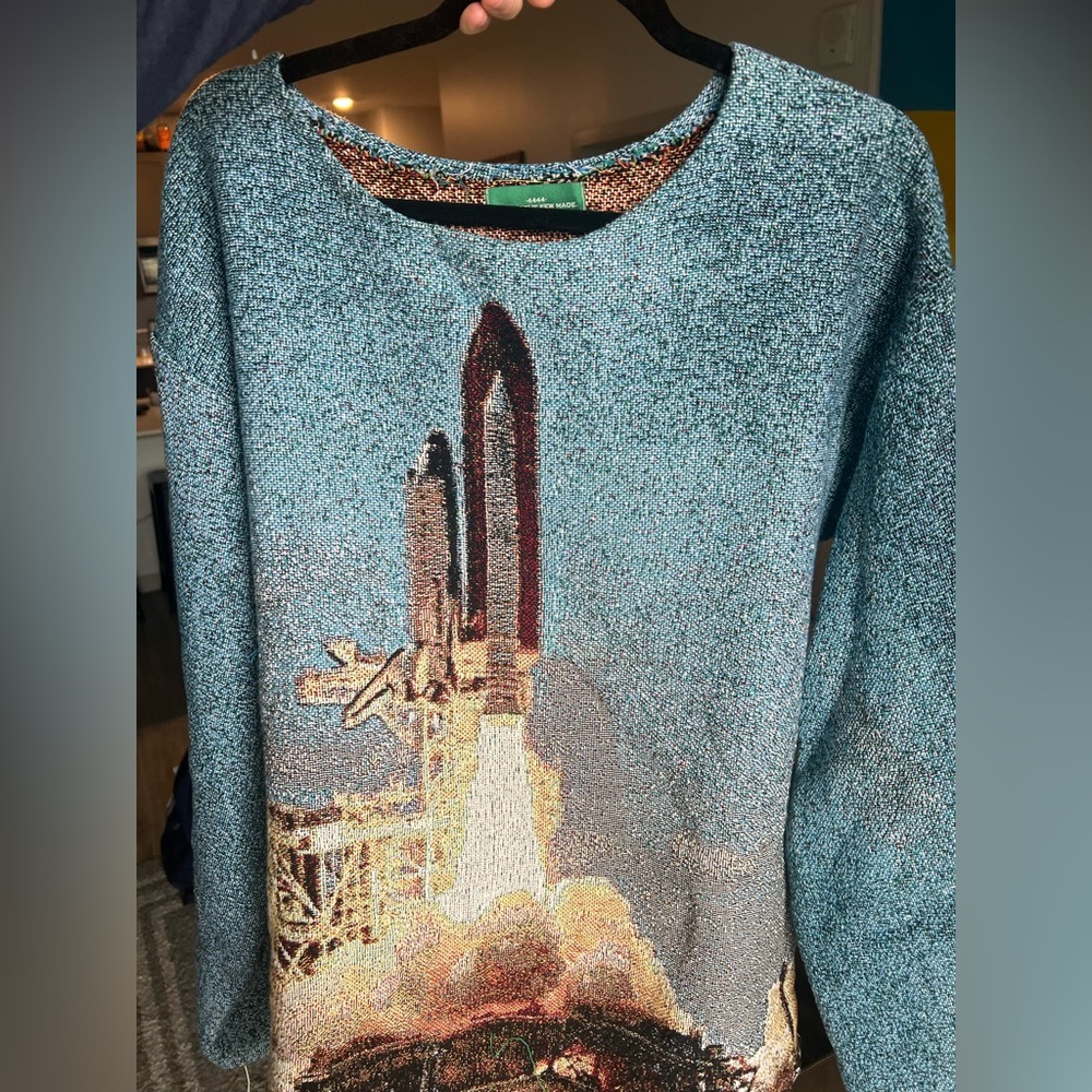 4x1111 Custom Rocket Woven Tapestry Sweater